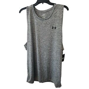 New UNDER ARMOUR Men's Muscle Tank Top Gray   of & Tall Sz XLT Athletic